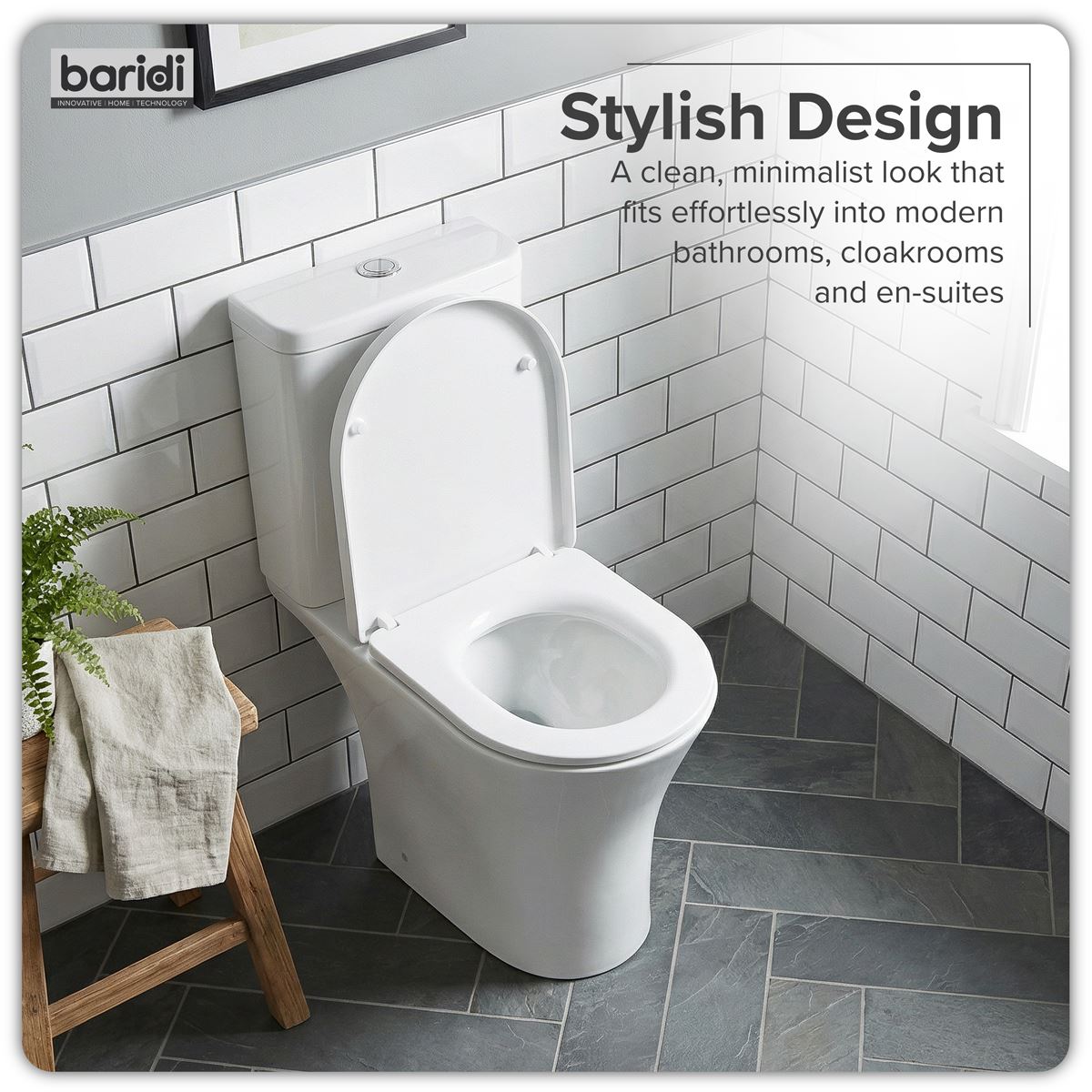 Sealey Baridi Close-Coupled Toilet with Soft Close Seat, Dual Flush Cistern & Rimless Flush � White DH332