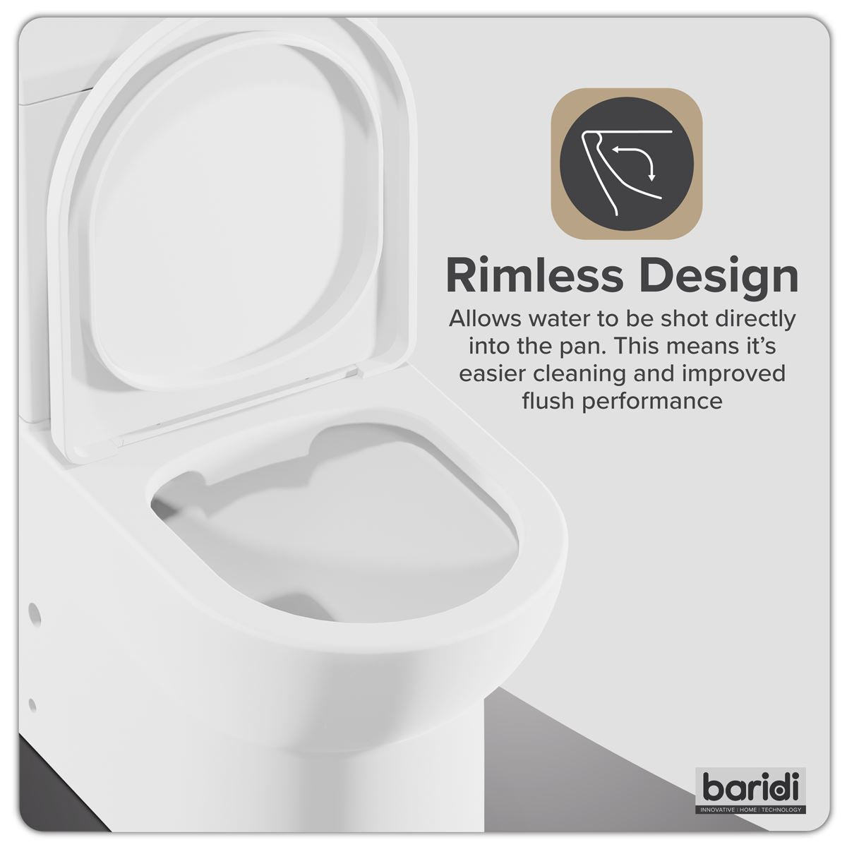 Sealey Baridi Close-Coupled Toilet with Soft Close Seat, Dual Flush Cistern & Rimless Flush � White DH333