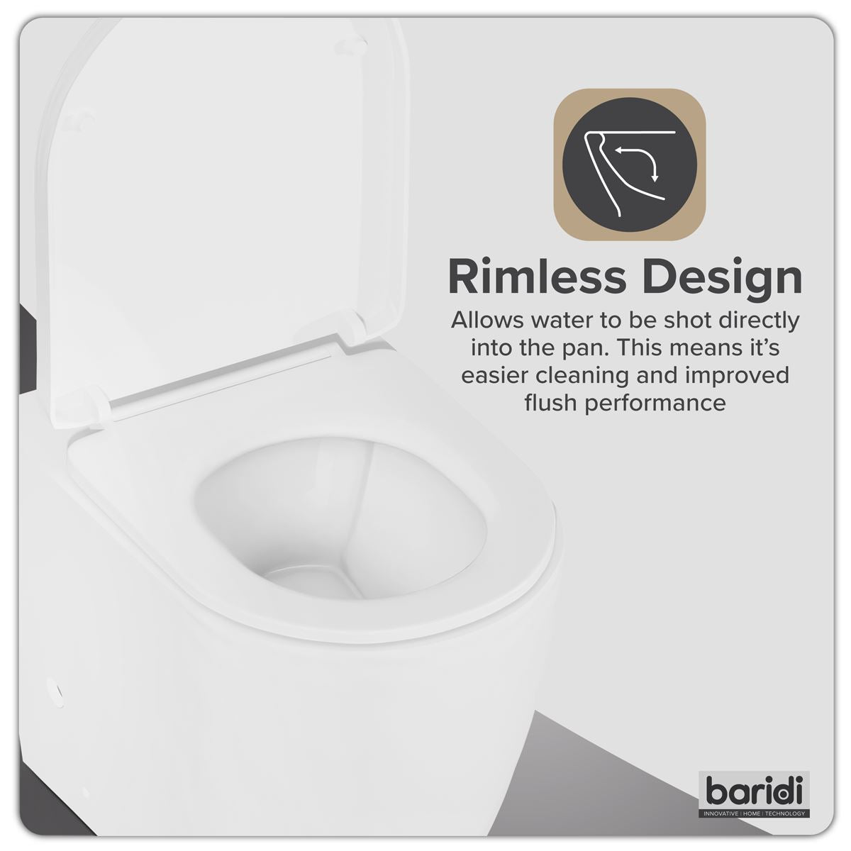 Sealey Back-to-Wall Toilet with Soft Close Seat & Rimless Flush � White DH334