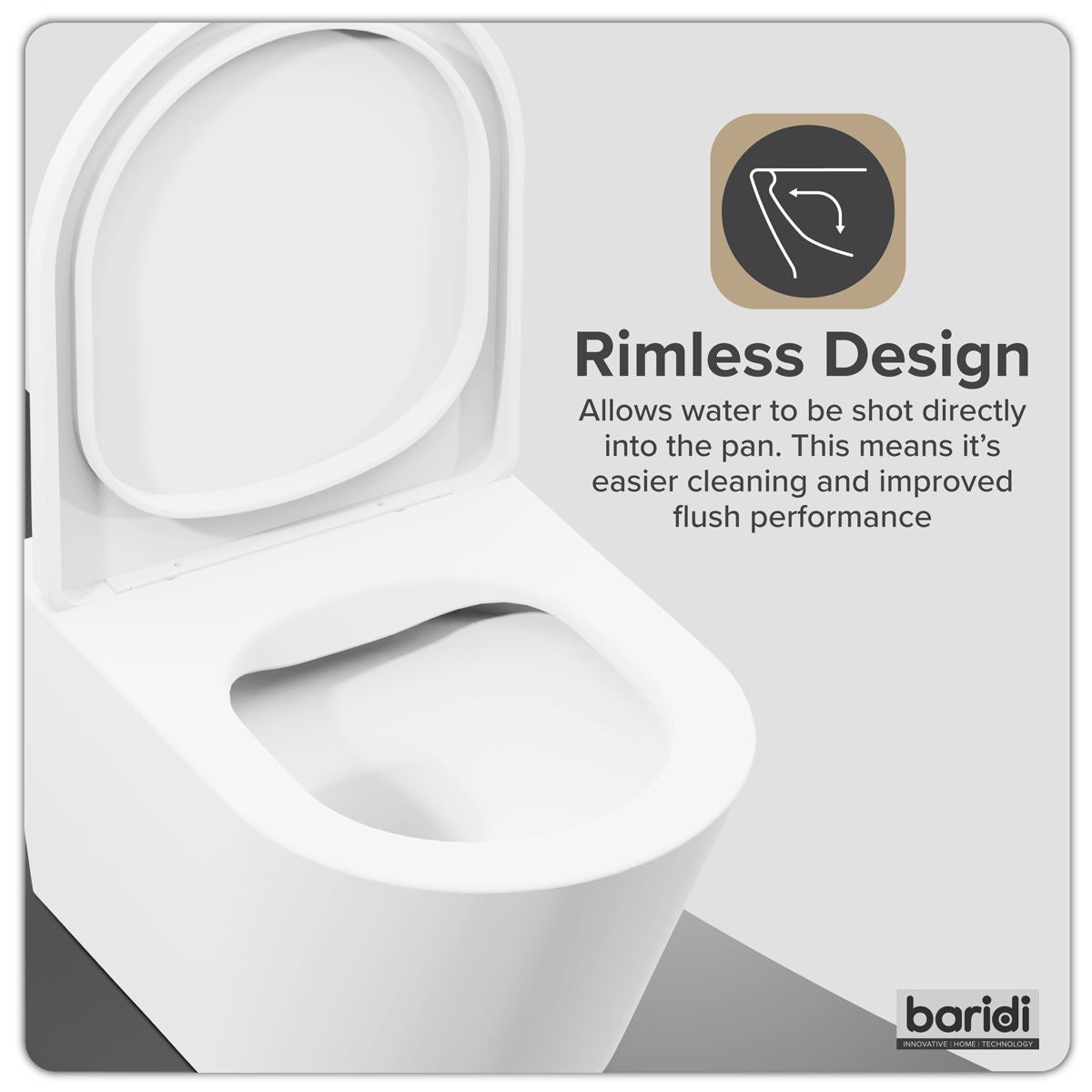Sealey Wall Hung Toilet with Soft Close Seat & Rimless Flush � White DH335