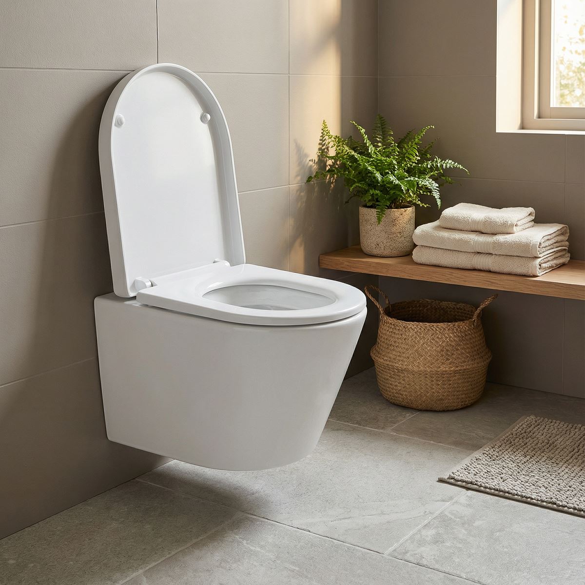 Sealey Wall Hung Toilet with Soft Close Seat & Rimless Flush � White DH335