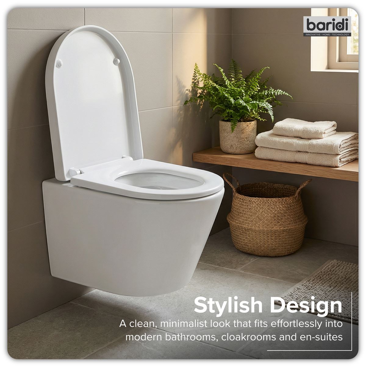 Sealey Wall Hung Toilet with Soft Close Seat & Rimless Flush � White DH335