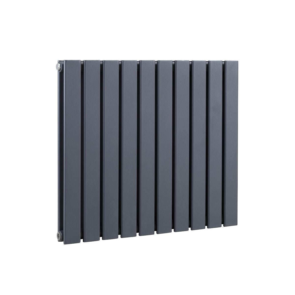 Baridi Horizontal Radiator Contemporary Double Flat 600x700mm Anthracite DH340