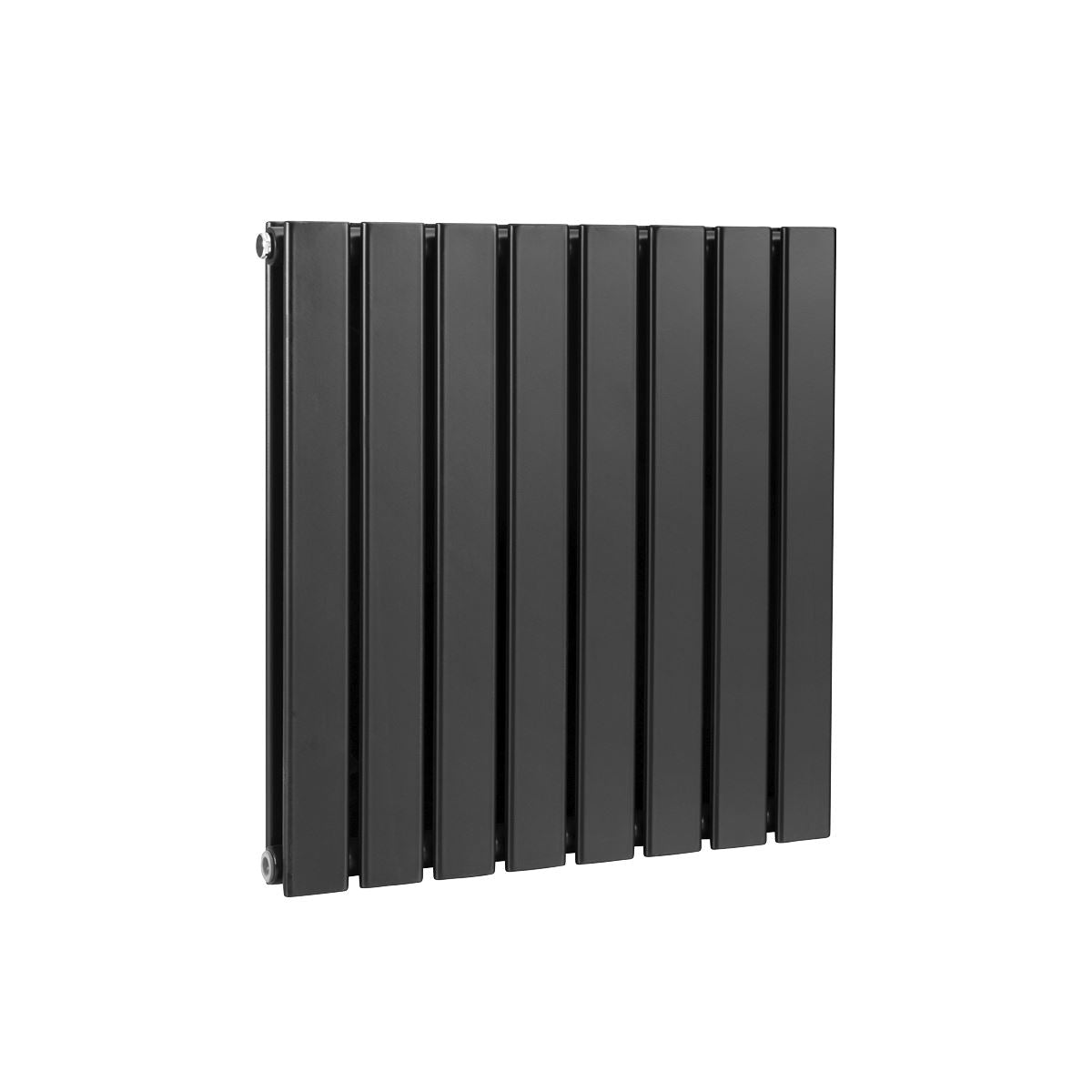 Baridi Horizontal Radiator Contemporary Double Flat Panel 600x560mm Black DH344