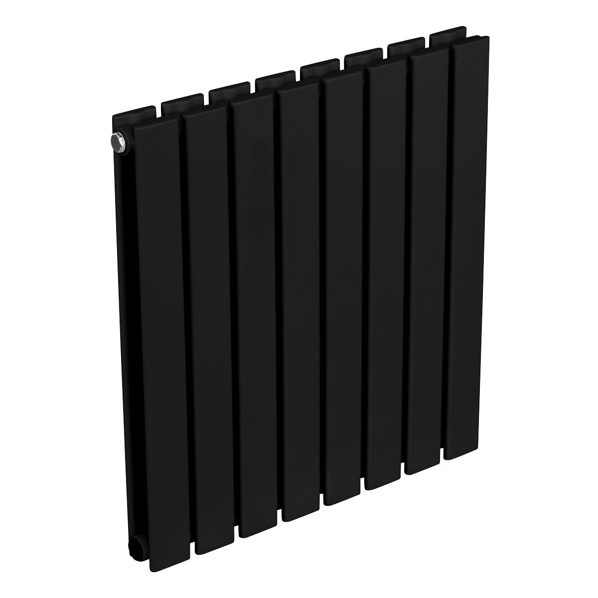 Baridi Horizontal Radiator Contemporary Double Flat Panel 600x560mm Black DH344