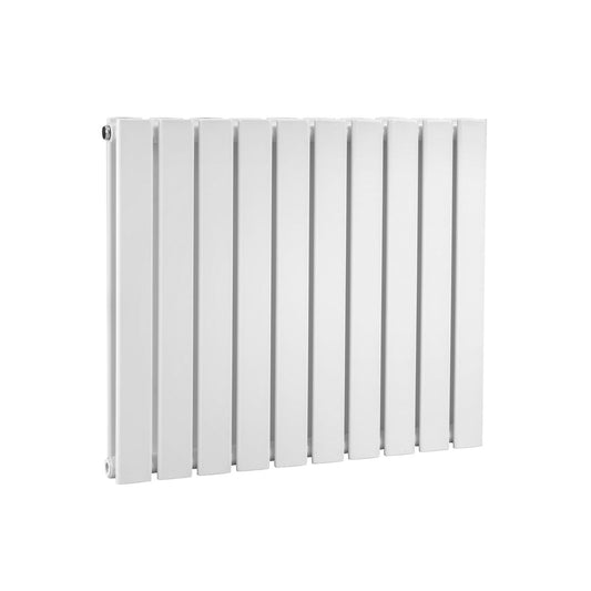Baridi Horizontal Radiator Contemporary Double Flat Panel 600x700mm White DH350