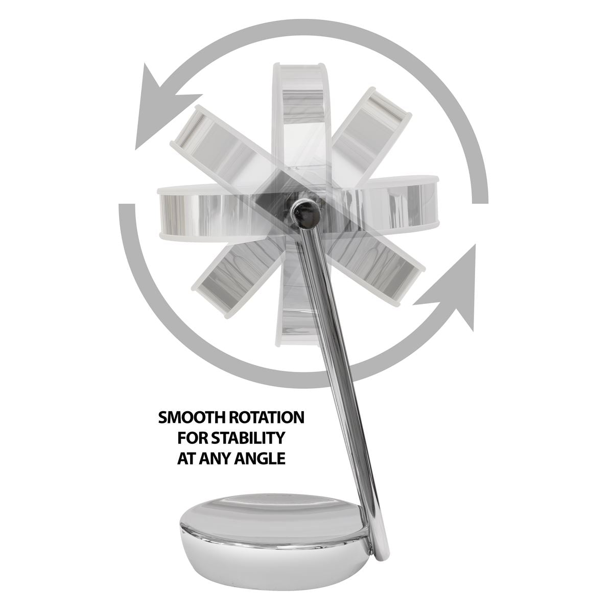 Sealey Dellonda 7.5" Double-Sided LED Vanity Mirror Touch Dimmable Battery DH3