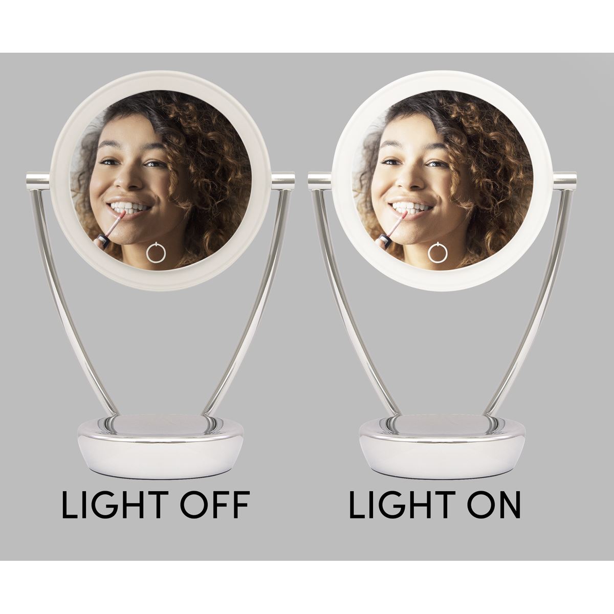 Sealey Dellonda 7.5" Double-Sided LED Vanity Mirror Touch Dimmable Battery DH3