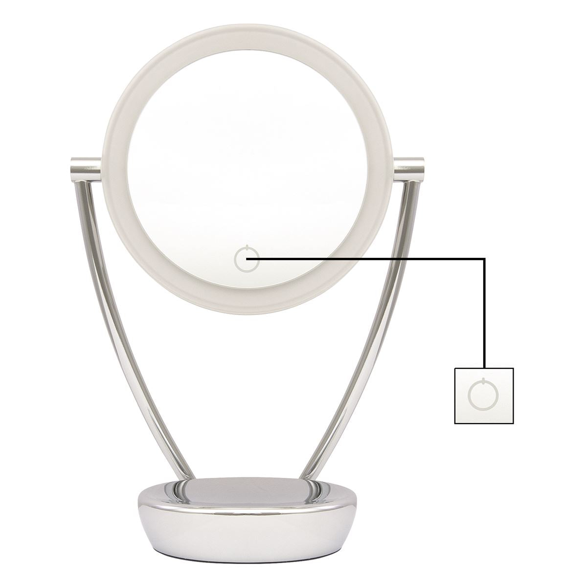 Sealey Dellonda 7.5" Double-Sided LED Vanity Mirror Touch Dimmable Battery DH3