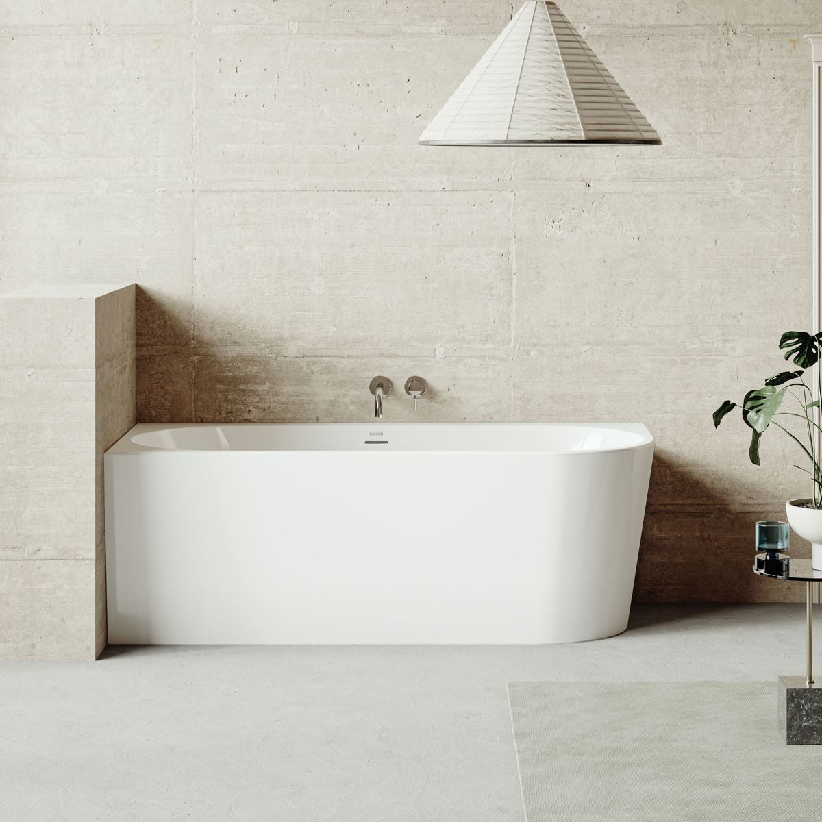 Sealey Baridi Left-Hand Corner Slim Rim Bath with Overflow System 160cm � Gloss White DH424