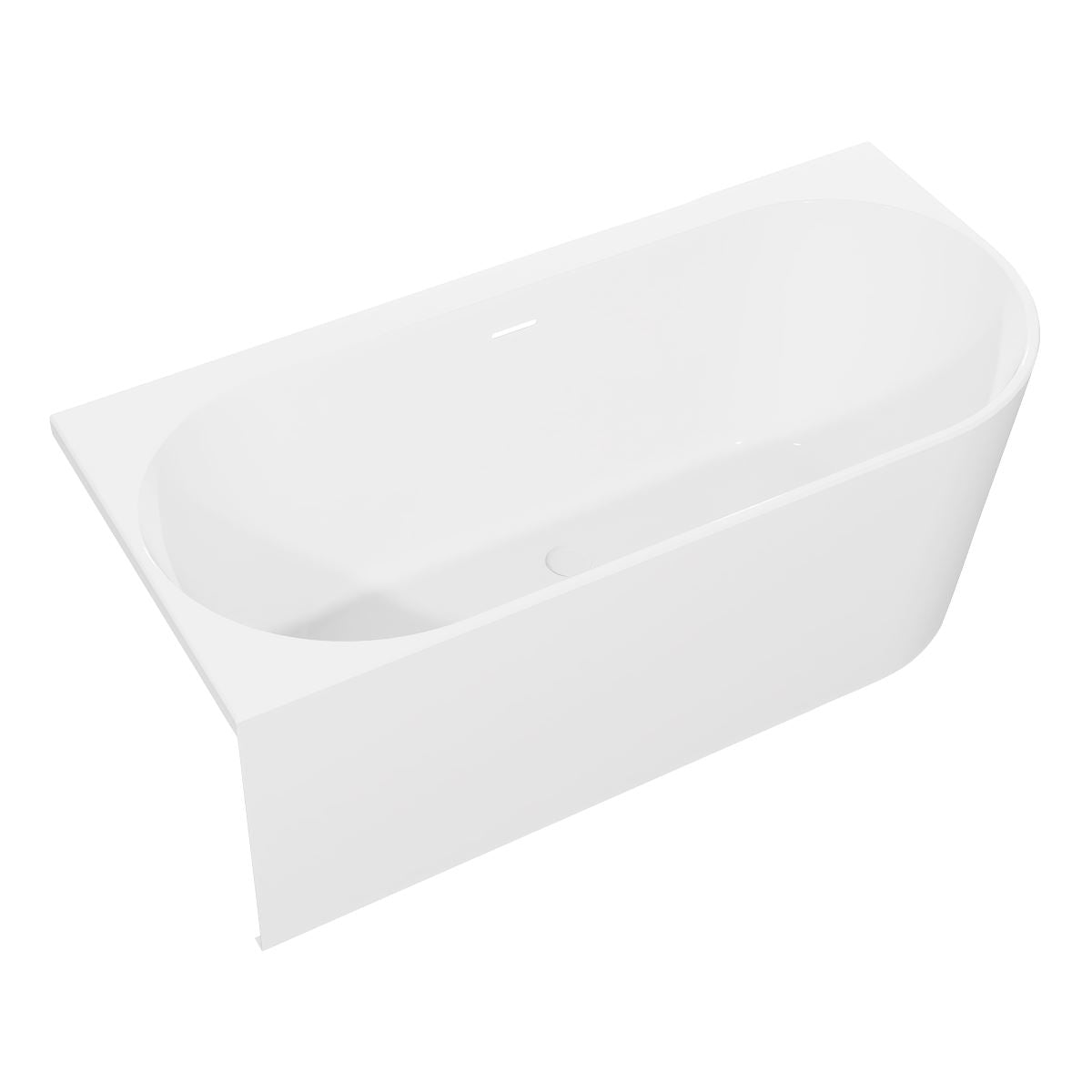 Sealey Baridi Left-Hand Corner Slim Rim Bath with Overflow System 160cm � Gloss White DH424