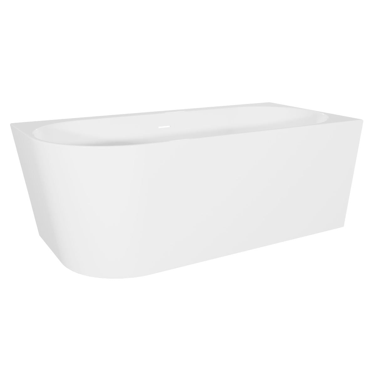 Sealey Baridi Right-Hand Corner Slim Rim Bath with Overflow System 160cm � Gloss White DH427