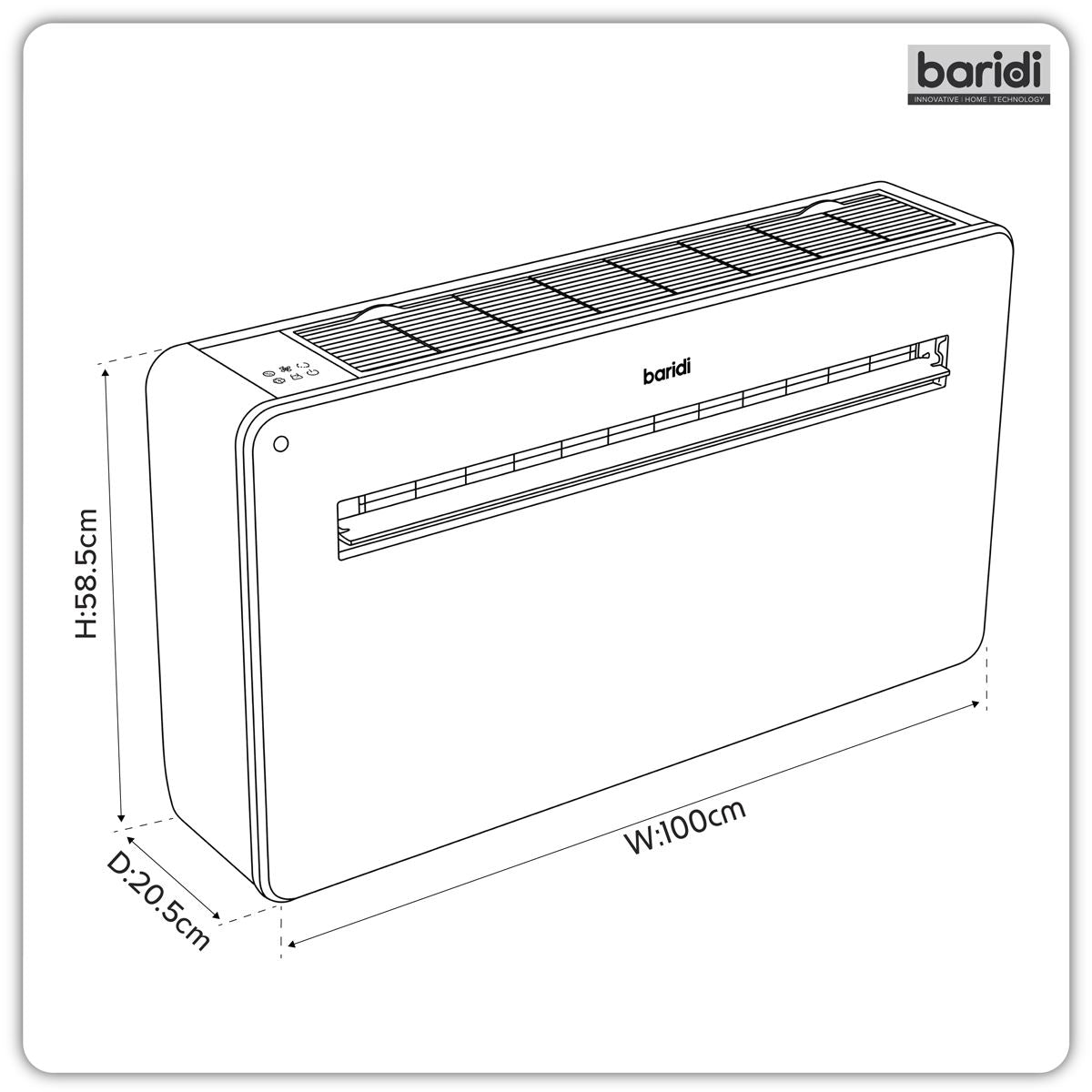 Sealey Baridi Air Conditioning Unit 4-in-1 12000Btu White DH433