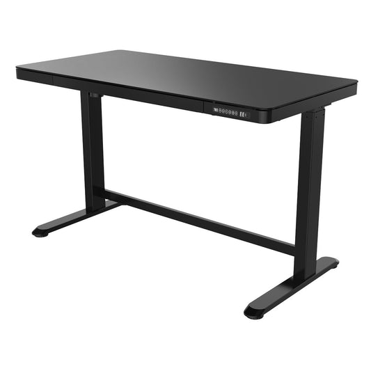 Dellonda Black Electric Adjustable Standing Desk USB & Drawer 1200 x 600mm DH53