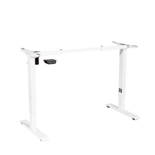 Dellonda White Electric Adjustable Standing Desk Frame 70kg Capacity Quiet DH64