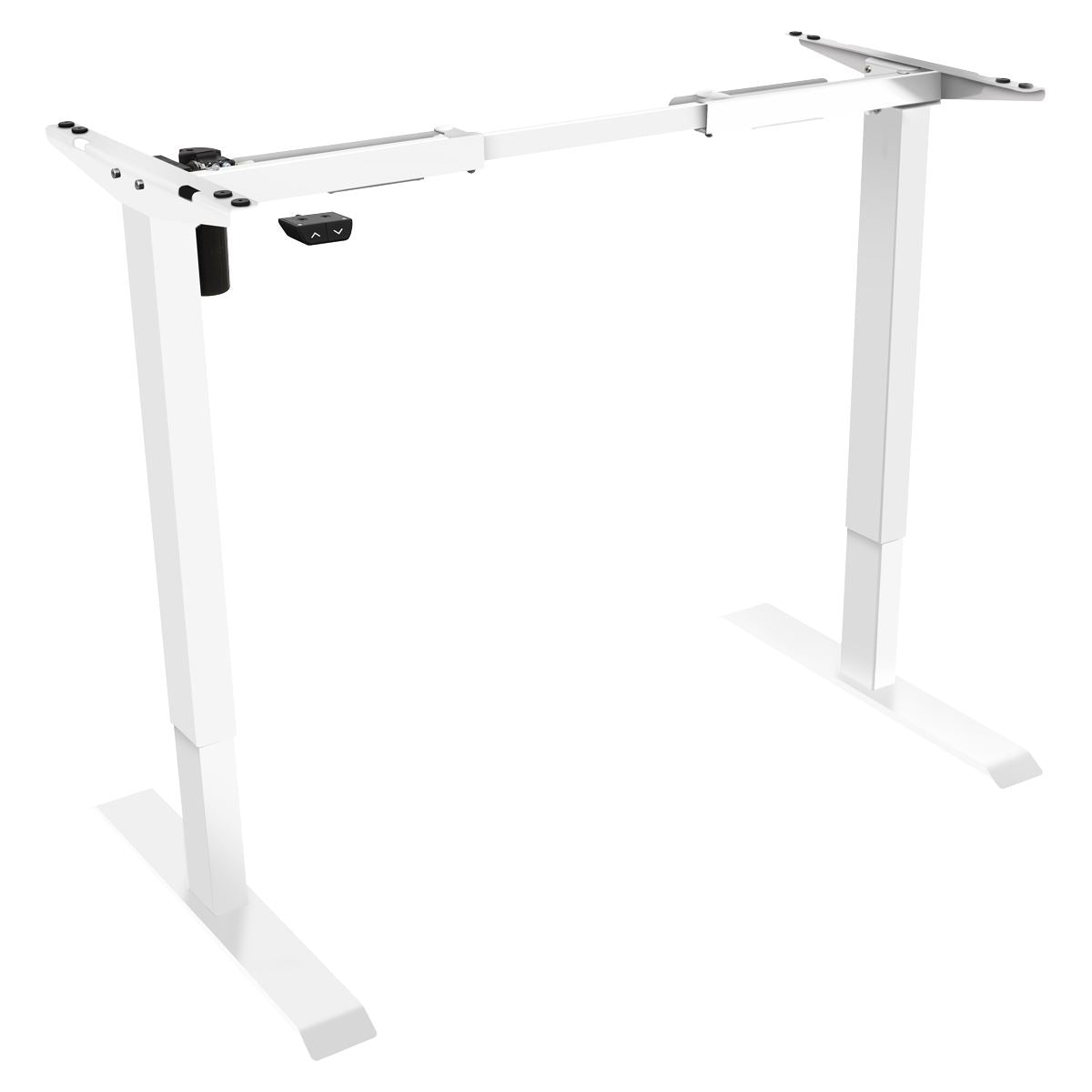 Dellonda White Electric Adjustable Standing Desk Frame 70kg Capacity Quiet DH64