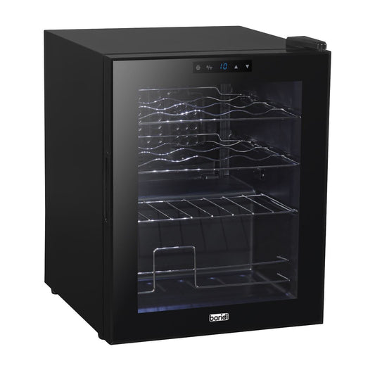 Baridi Black 16 Bottle Wine Fridge Cooler 5-18 C Touch Controls 430x560mm DH7