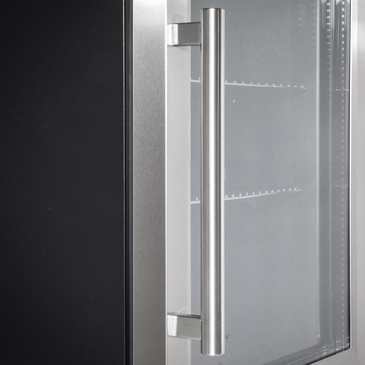 Sealey Baridi 50L Tabletop Drinks Fridge, Mini Beer Cooler, Glass Door, Stainless Steel DH75