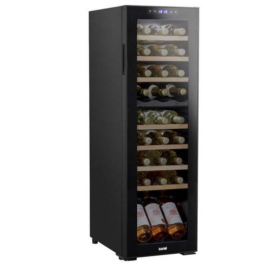 Baridi 27 Bottle Dual Zone Wine Cooler Fridge Digital Touch Screen Black DH90