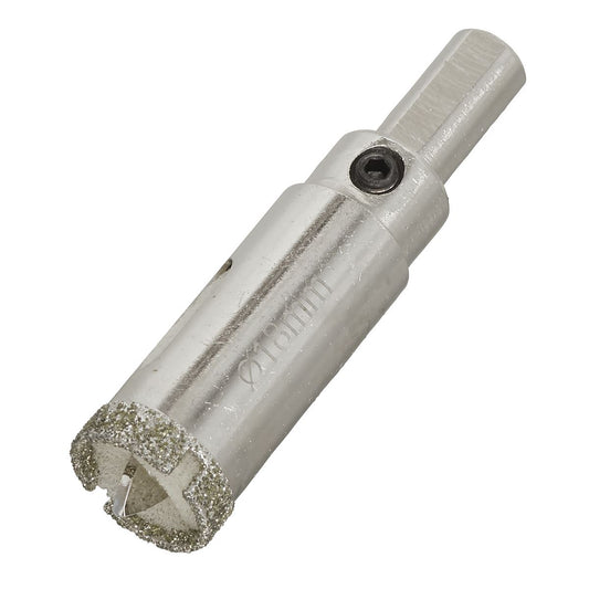 Sealey Electroplated Diamond Coated Hole Saw 18mm M3 Steel Milled Teeth DHS18