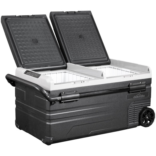 Dellonda Fridge Freezer 95L Portable Dual Compressor Car Camping 12/24V DL128