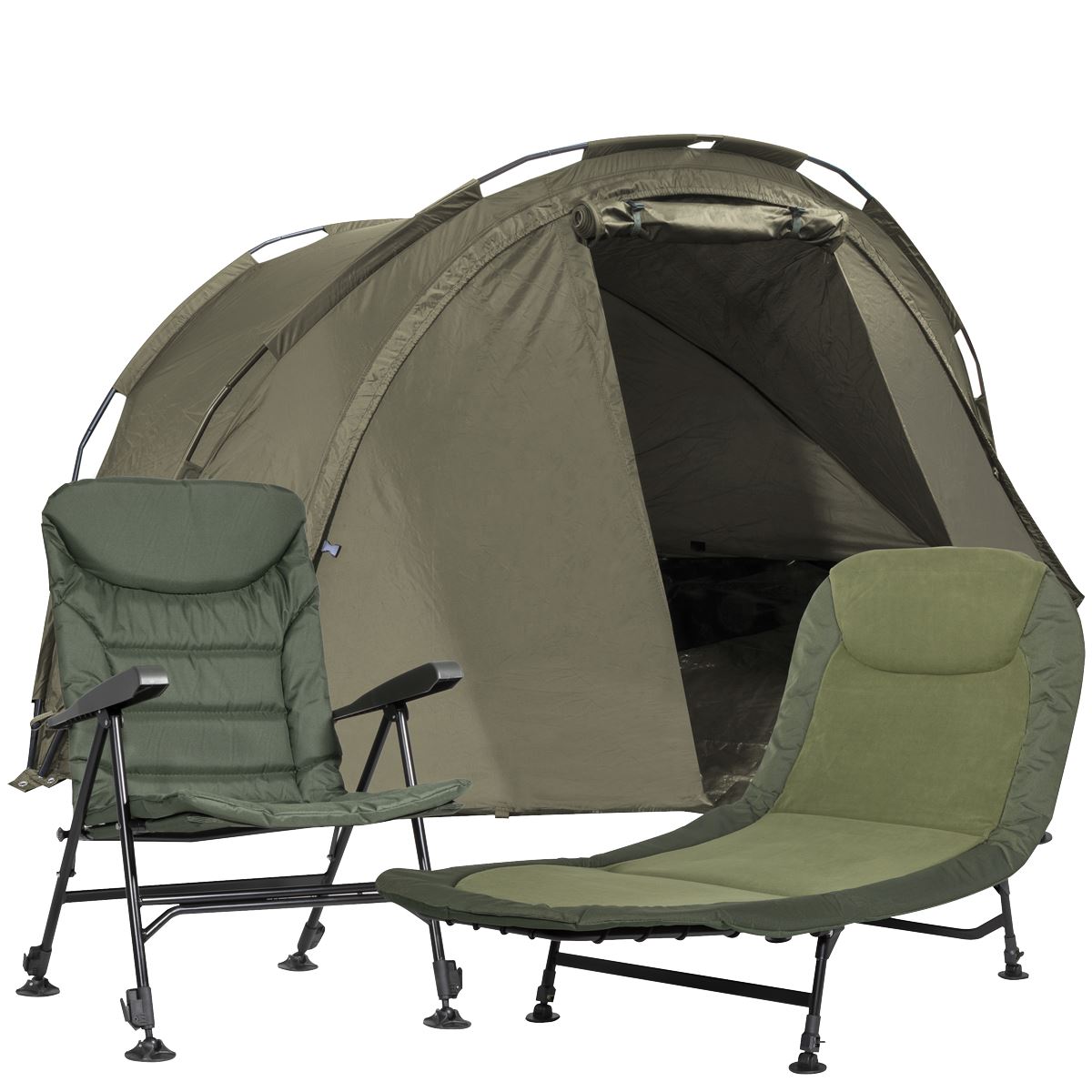 Sealey Dellonda Two-Person Bivvy Tent, Reclining Chair & Bedchair Set DL143