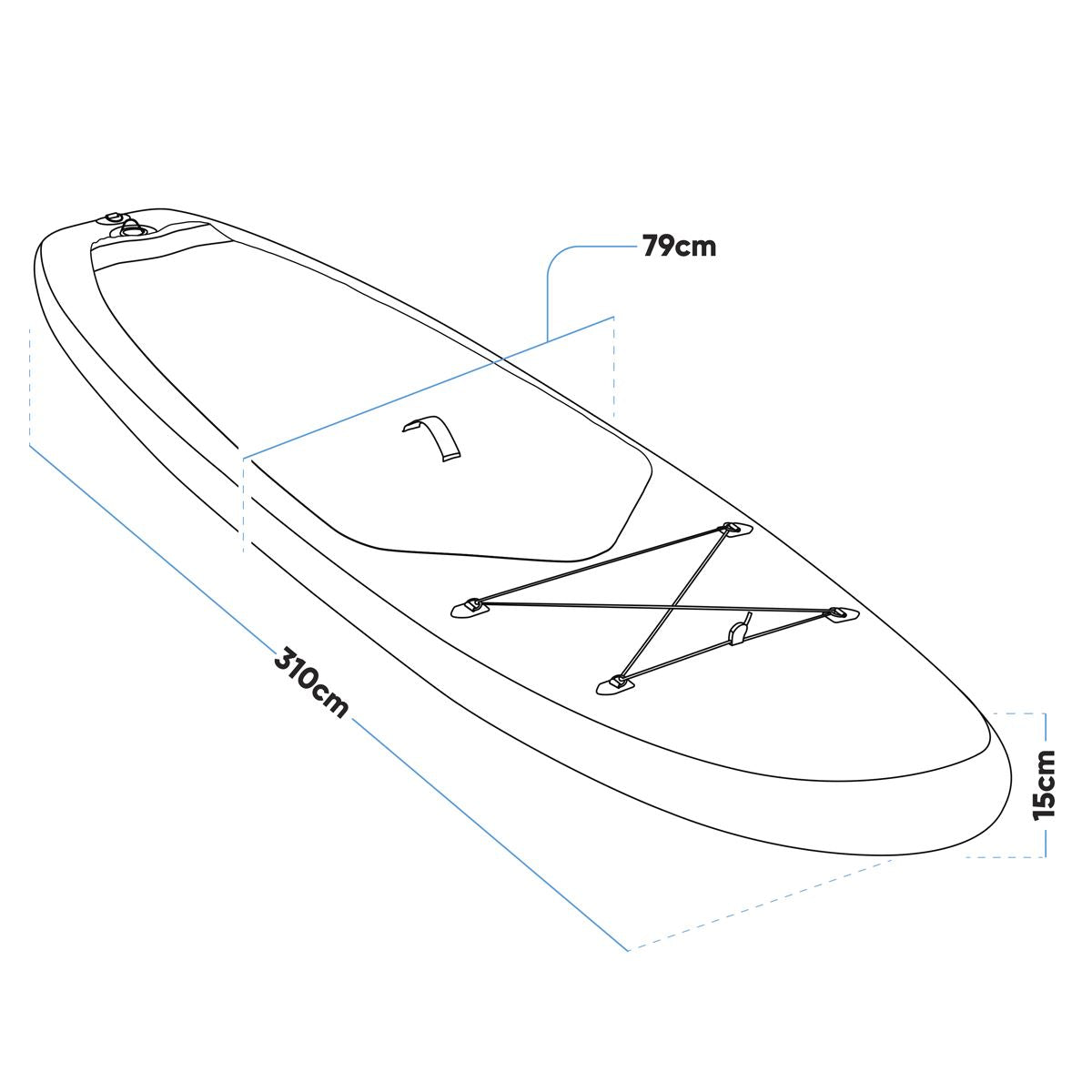Sealey Dellonda Inflatable Stand Up Paddle Board 10'2" Dark Blue DL153