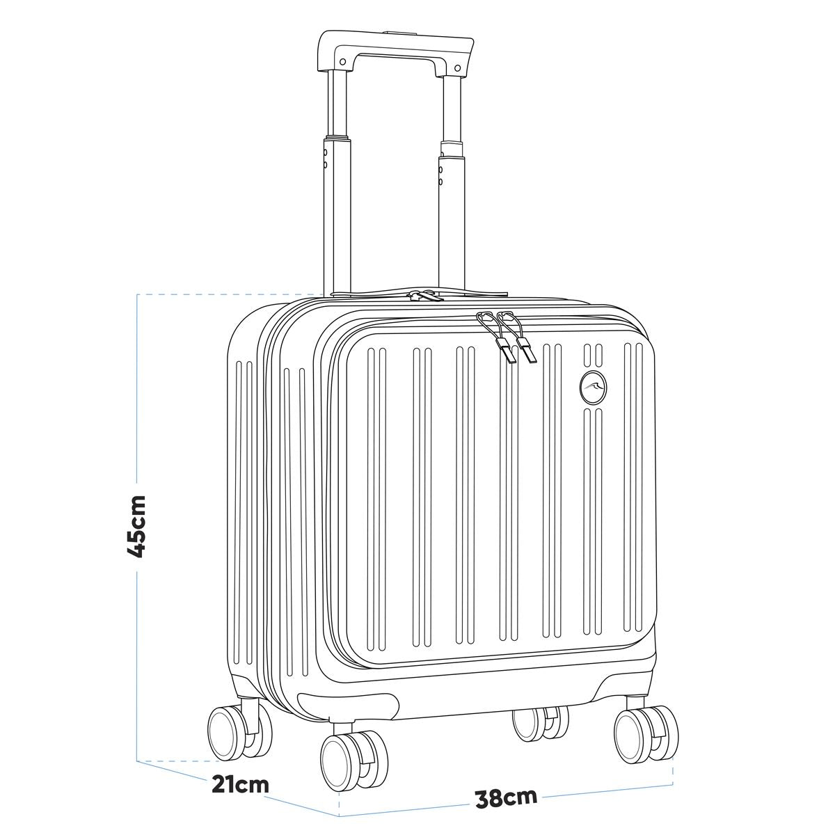 Sealey Dellonda Cabin Size Luggage Laptop Compartments Dual TSA Lock 18" DL156