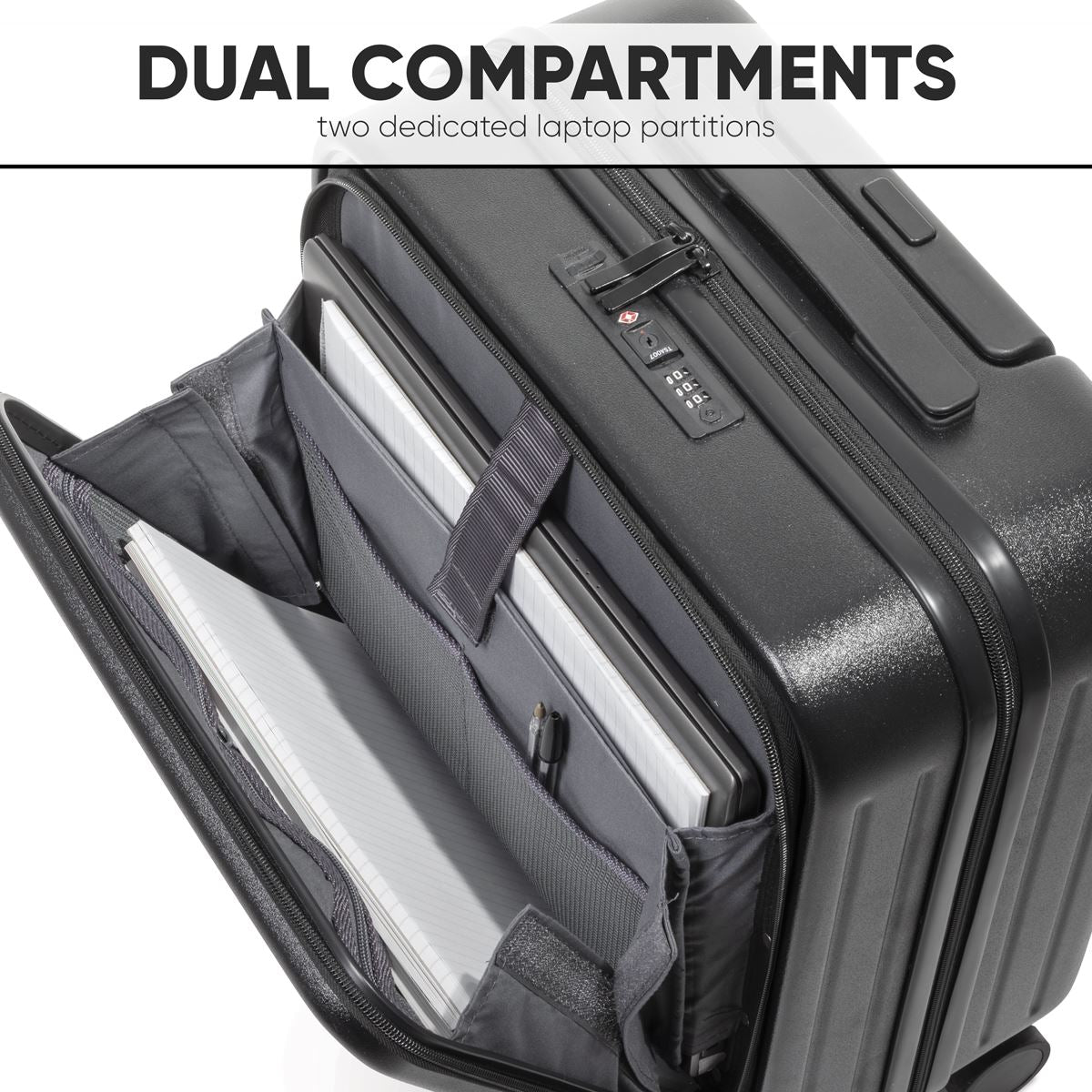 Sealey Dellonda Cabin Size Luggage Laptop Compartments Dual TSA Lock 18" DL156