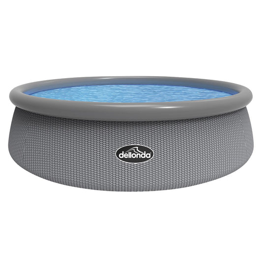 Sealey Dellonda 15ft Round Garden Kids Paddling Swimming Pool & Pump Grey Rattan DL18