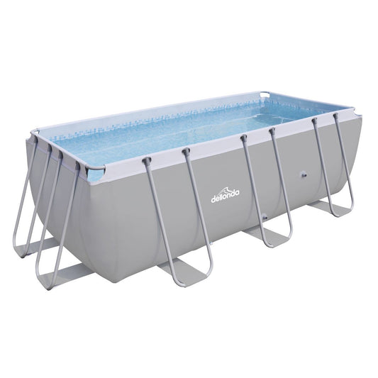 Dellonda 13ft Deluxe Steel Swimming Pool with Filter Pump DL21