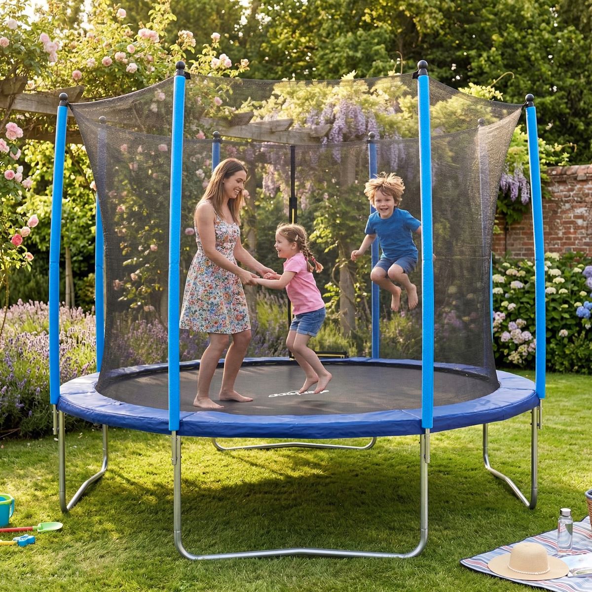 Sealey Dellonda 12ft Heavy-Duty Outdoor Trampoline with Safety Enclosure Net DL69