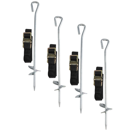 Sealey Dellonda Heavy Duty Trampoline Anchor Kit 4pc Ground Pegs Universal Fitting DL70