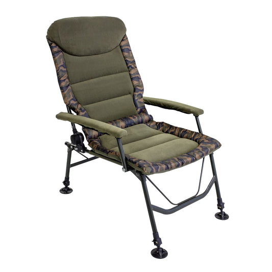 Dellonda Deluxe Portable Fishing Camping Chair Reclining Padded Armrests DL73