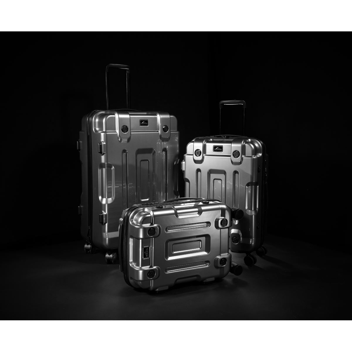 Dellonda 3pc Lightweight ABS Luggage Set 20" 24" 28" Silver DL9
