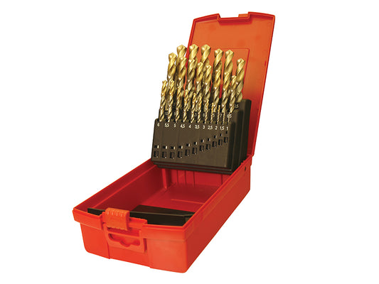 Dormer A095 Set 202 A002 HSS TiN Coated Jobber Drill Set of 51 1.0-6.0 x 0.1mm DORA095202