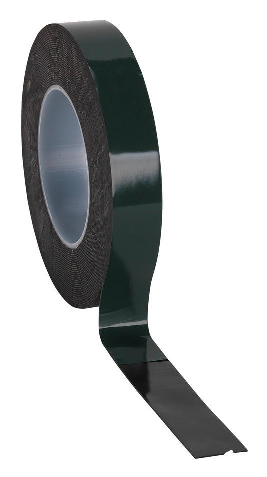 Sealey Double-Sided Adhesive Foam Tape 25mm x 10m Green Backing DSTG2510