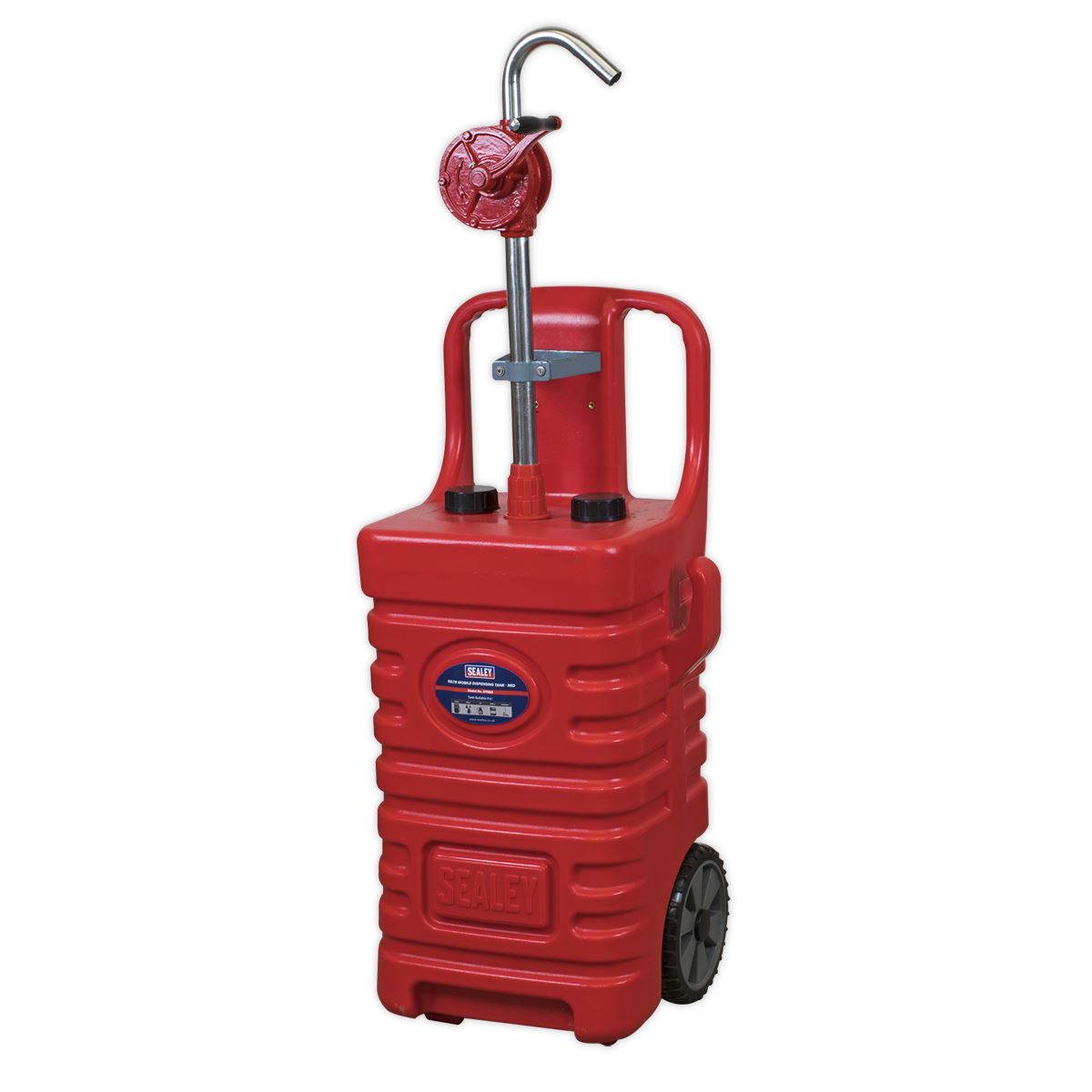 Sealey Mobile Dispensing Tank 55L with Oil Rotary Pump - Red DT55RCOMBO1