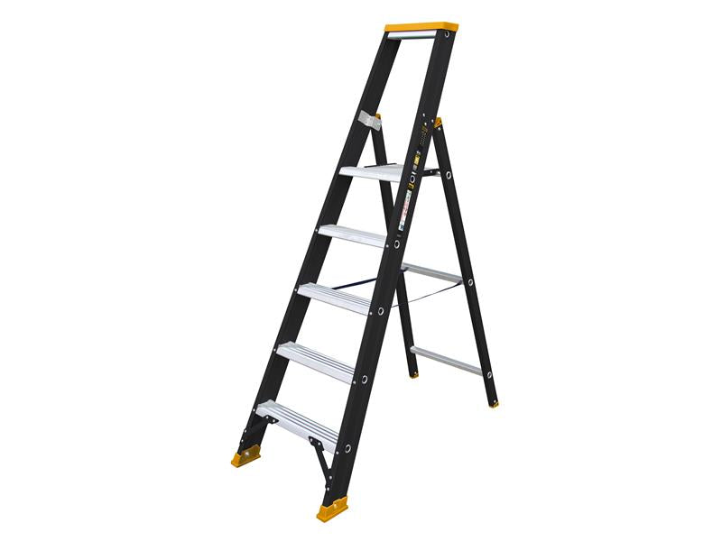 DEWALT Ladders Professional Single Stepladder, 1.25m 5 Rungs DWLDXLD115E