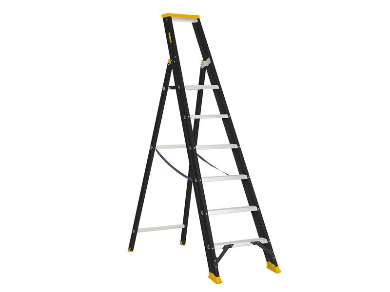 DEWALT Ladders Professional Single Stepladder, 1.50m 6 Rungs DWLDXLD116E
