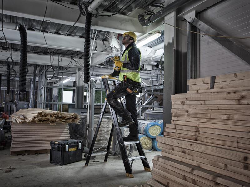 DEWALT Ladders Professional Single Stepladder, 1.50m 6 Rungs DWLDXLD116E