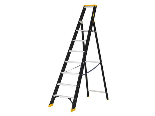 DEWALT Ladders Professional Single Stepladder, 1.75m 7 Rungs DWLDXLD117E