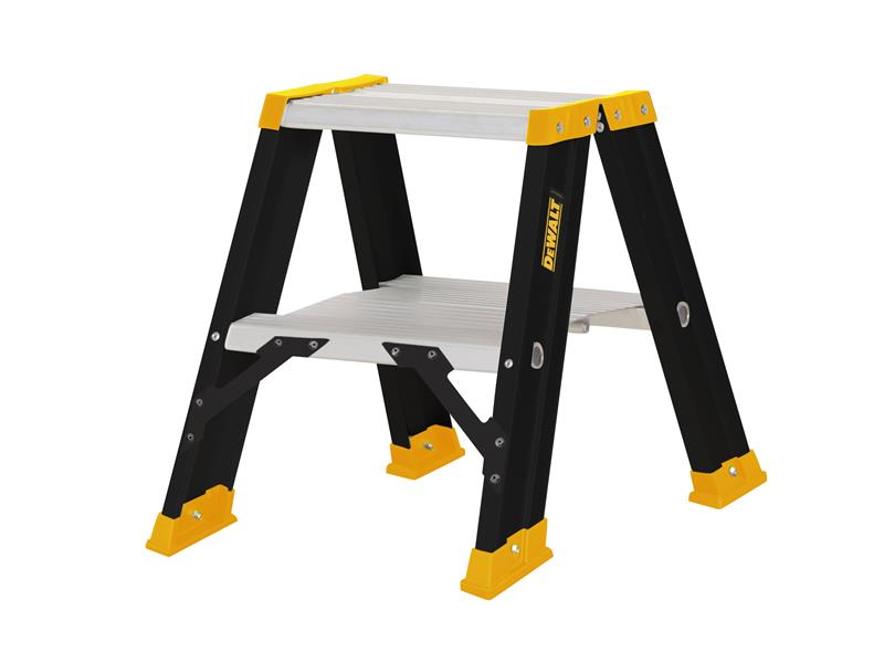 DEWALT Ladders Professional Double Stepladder, 0.50m 2 Rungs DWLDXLD122E