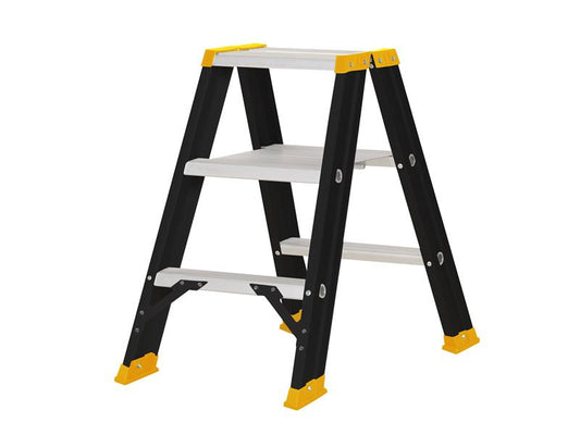 DEWALT Ladders Professional Double Stepladder, 0.75m 3 Rungs DWLDXLD123E