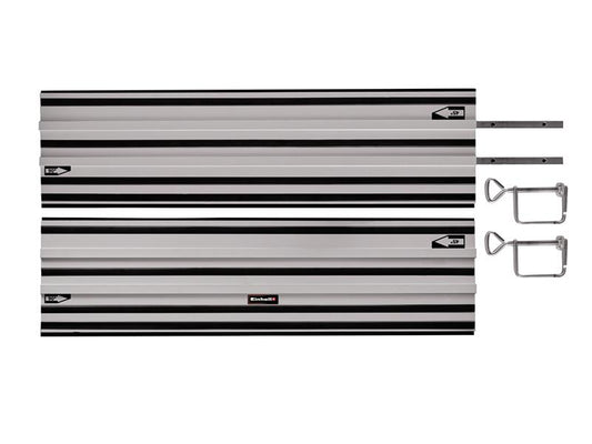 Einhell Aluminium Guide Rails 1000mm With 2 Connector Bars 2 Clamps EINPSGR1MX2