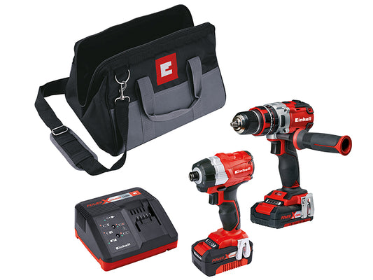 Einhell Power X-Change Brushless Twin Pack 18V 1 x 2.0Ah & 1 x 4.0Ah Li-ion EINPXTWINBL