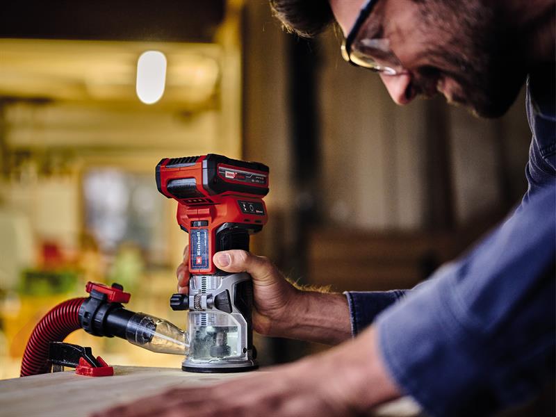Einhell Palm Router 18V Bare Unit Collet 6mm & 8mm Li BL Solo TP-ET 18