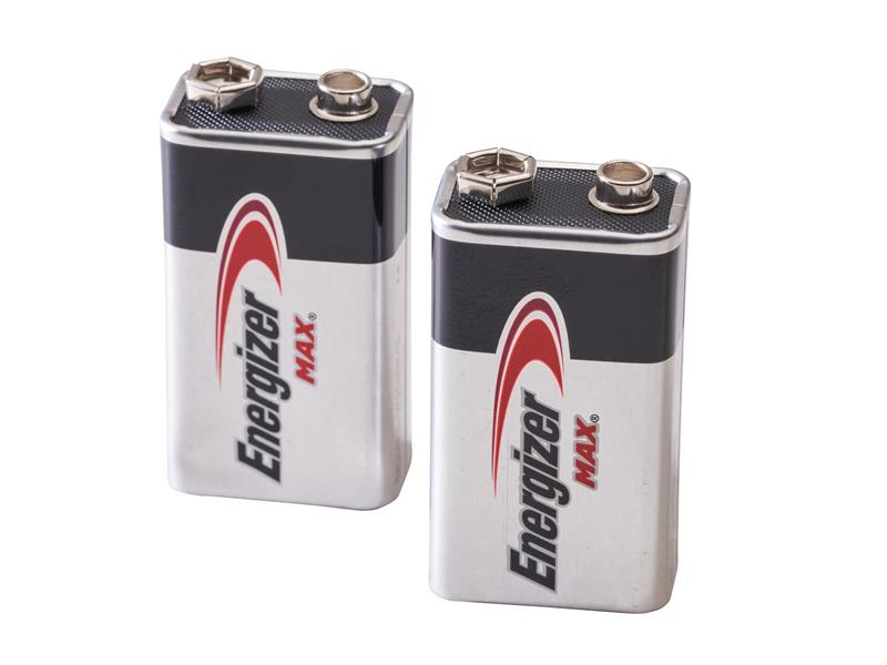 Energizer Max 9V Batteries Pack 2 For Smoke Carbon Monoxide Detector ENGMAXP9V2