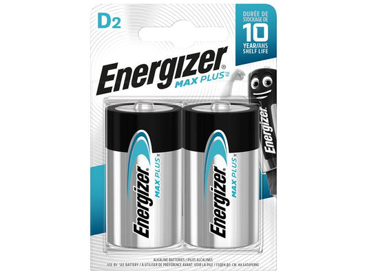 Energizer® MAX PLUS™ D Alkaline Batteries (Pack 2) ENGMAXPD2