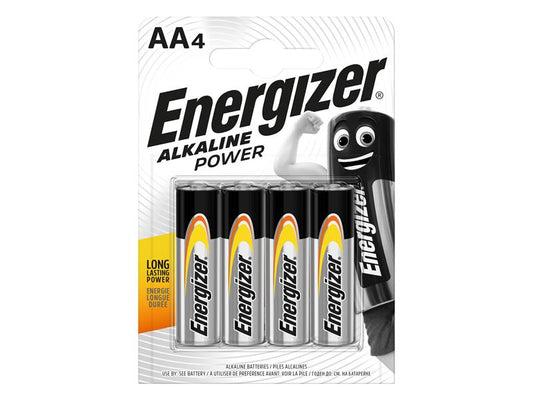 Energizer® AA Cell Alkaline Power Batteries (Pack 4) ENGPOWERAA